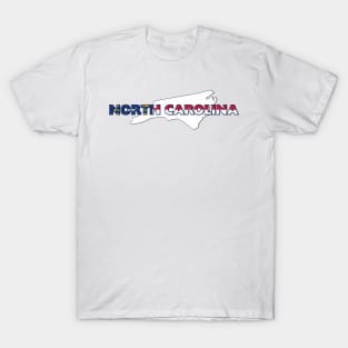 North Carolina Colored State Letters T-Shirt